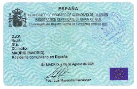 cue certificado de regiostro union europea