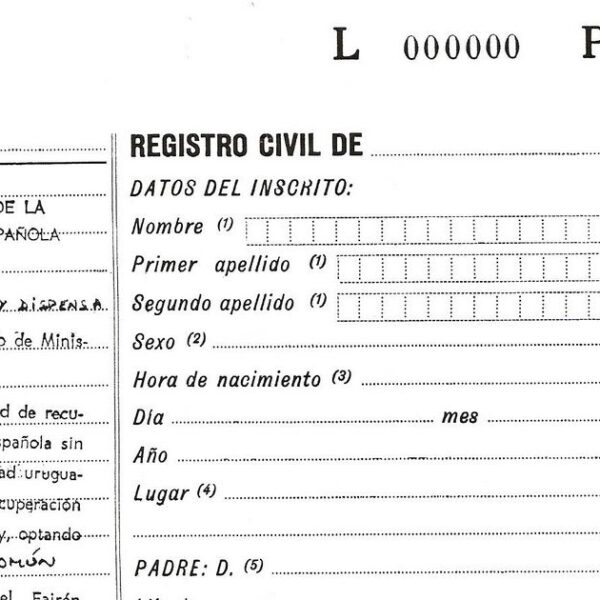 Búsqueda de partidas de nacimientos españolas